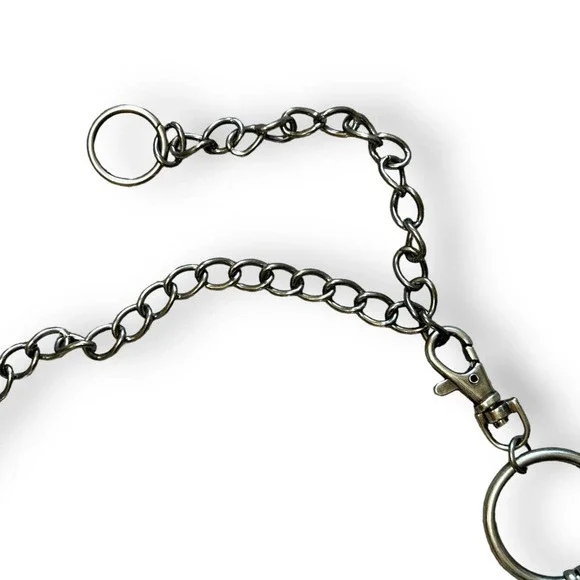 Southwest Faux Turquoise Stone and Metal Chain Belt Boho Western - Picture 4 of 6